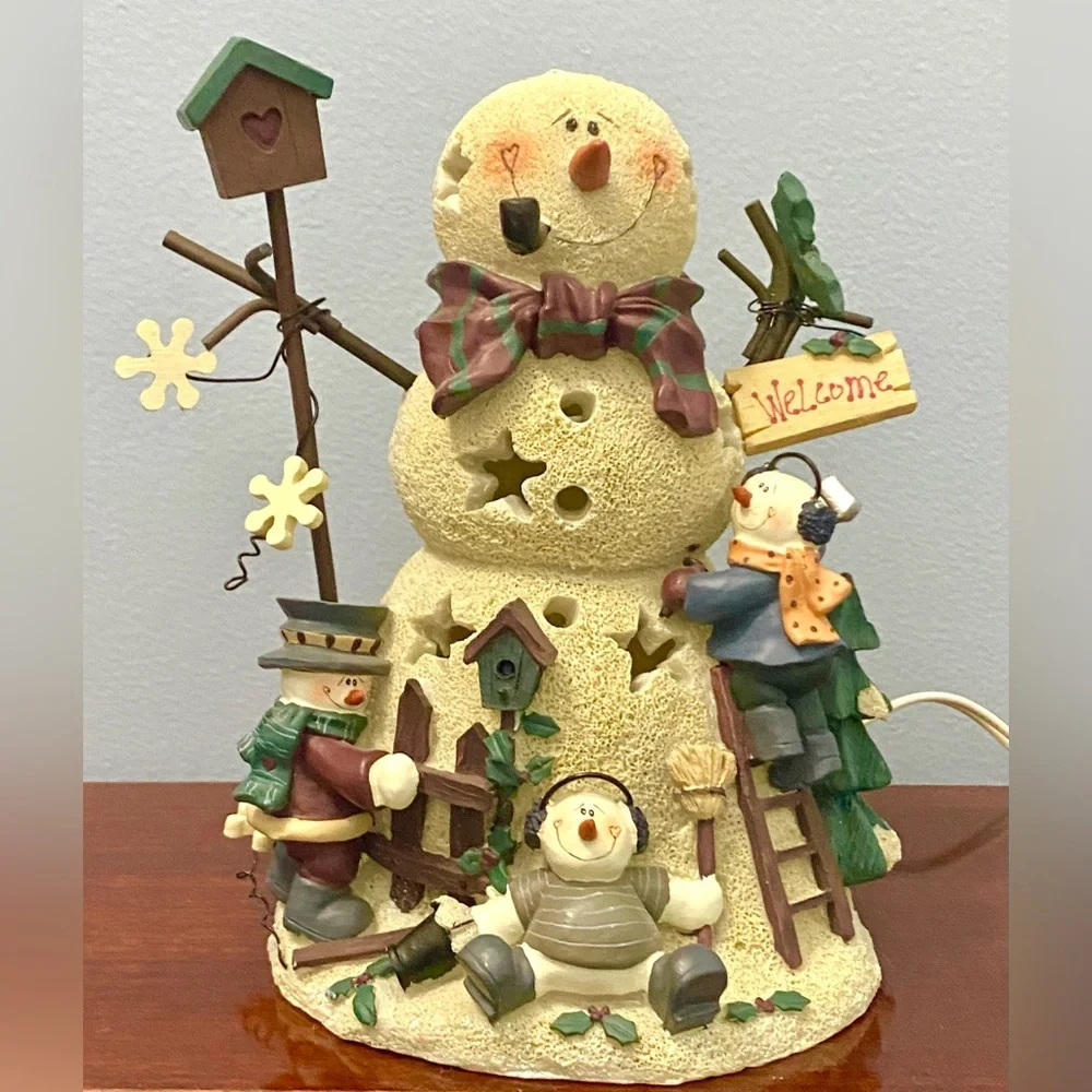 CMI Henton Christmas Snowman And Friends Welcome Light Up Display